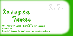 kriszta tamas business card